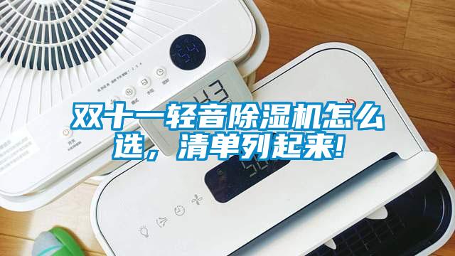 雙十一輕音除濕機(jī)怎么選，清單列起來!