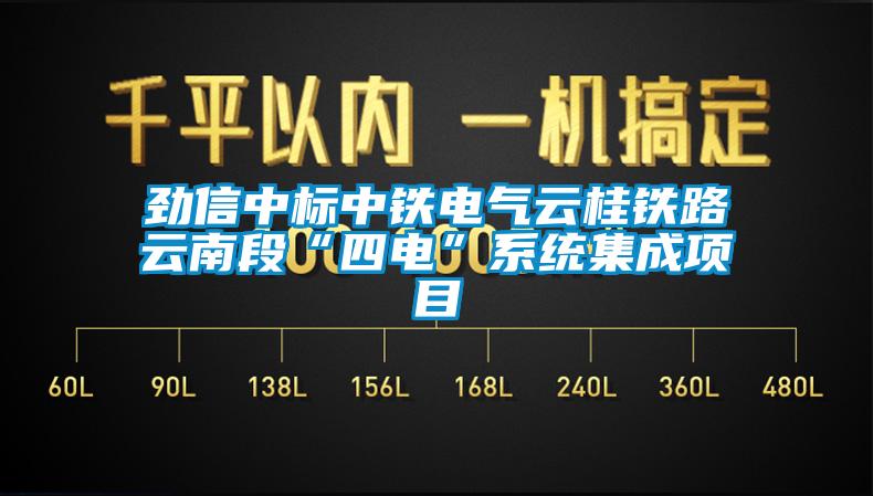 勁信中標(biāo)中鐵電氣云桂鐵路云南段“四電”系統(tǒng)集成項(xiàng)目