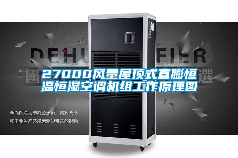 27000風(fēng)量屋頂式直膨恒溫恒濕空調(diào)機組工作原理圖