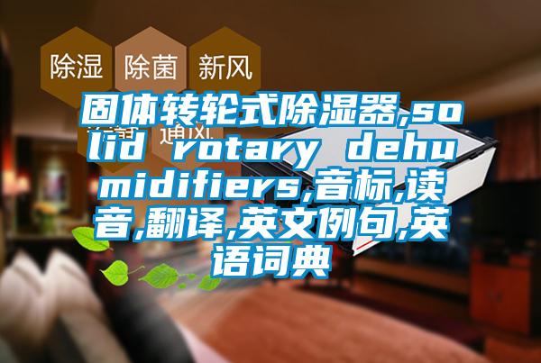 固體轉輪式除濕器,solid rotary dehumidifiers,音標,讀音,翻譯,英文例句,英語詞典