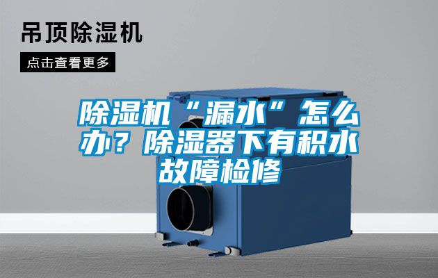 除濕機(jī)“漏水”怎么辦？除濕器下有積水故障檢修