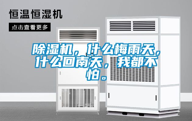 除濕機(jī)，什么梅雨天，什么回南天，我都不怕。