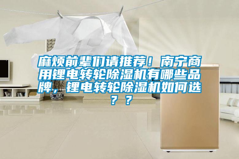 麻煩前輩們請推薦！南寧商用鋰電轉輪除濕機有哪些品牌，鋰電轉輪除濕機如何選？？